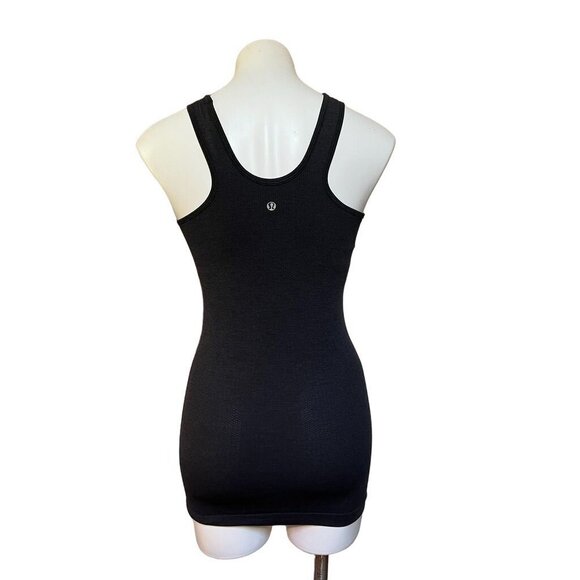 Lululemon Rib Knit Racerback Tank Top Dark Gray Side Vents Extra Long Women's 6 - Picture 4 of 11